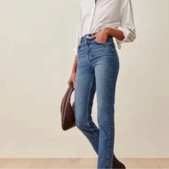 Reformation High Rise Blue Jeans - Picture 2 of 5